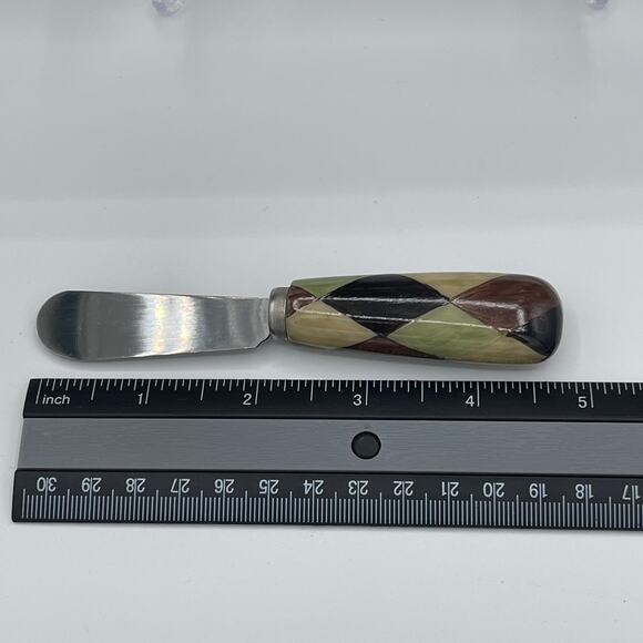 Tabletops Unlimited Harlequin Black Meat & Cheese Tray with Spreader - Picture 8 of 9